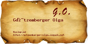 Götzemberger Olga névjegykártya